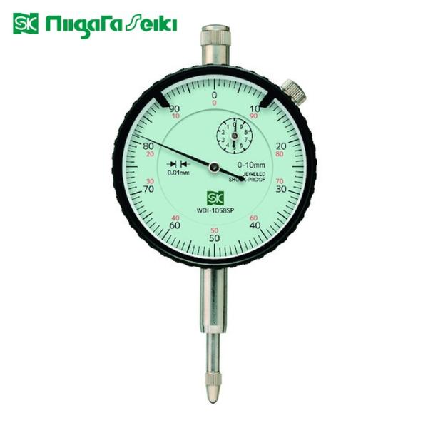 SK ダイヤルゲージ|特長:超硬測定子です。 リミット針を装着しています。 軸受部に宝石軸受を使用しています。