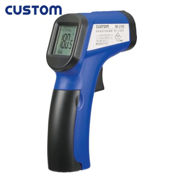 CUSTOM 放射温度計|特長:レーザーマーカー機能付き・小型コンパクトな表面温度測定用の温度計。 最高330°Cまで測定可能。 温度表示0。