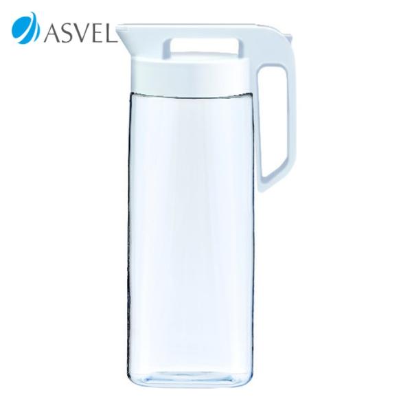 ASVEL ピッチャー|特長:片手開閉できます。 完全密封の水筒のためタテヨコ置くことができます。 広口開口で中までしっかり洗えます。