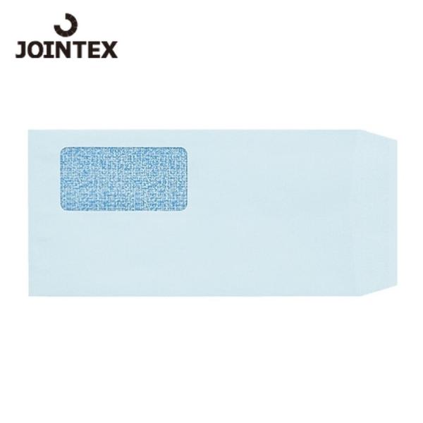 PLUS（プラス） JTX ジョインテックス 830345）窓付封筒長3ブルー100枚
