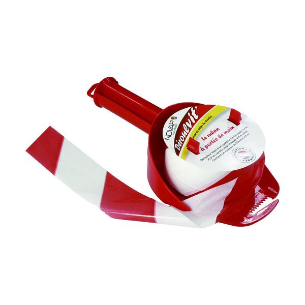 NOVAP ノバップ ホルダー付き表示テープ SPEED TAPE[[R上]] レッド/ホワイト 50mm×100m (1S) 3047004