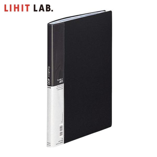 LIHIT LAB. 名刺ホルダー400カード Card EX・S 黒 A4 (1冊) A945.BLACK