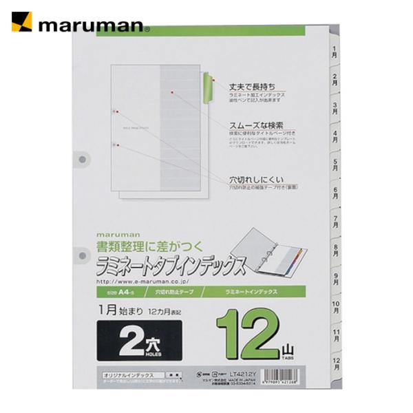 maruman（マルマン） maruman A4 ラミタブ見出し 2穴 1~12月 (1冊