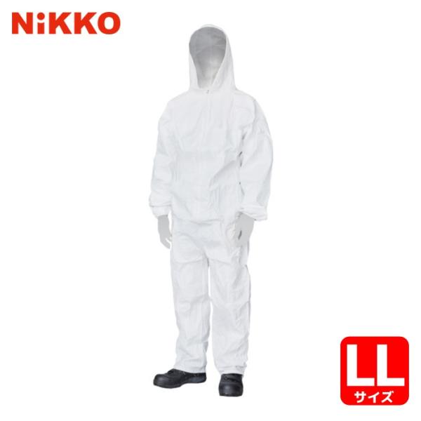 日光物産 使い捨て保護服|特長:水や油に強い防水透湿フィルムが液体や微粒子の浸入を防ぎ、優れた透湿性でムレを軽減します。 感染の原因となるウイルス、バクテリア、体液、血液媒介病原体の浸透を防ぎます。 目止めテープ付きで、有害物質の縫い目から...