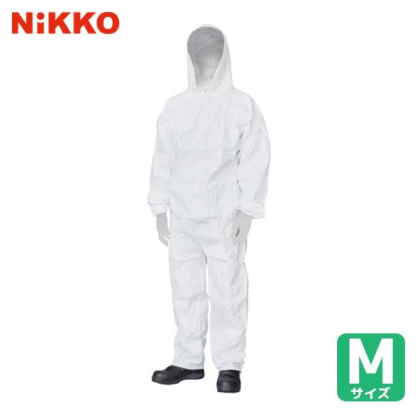 日光物産 使い捨て保護服|特長:水や油に強い防水透湿フィルムが液体や微粒子の浸入を防ぎ、優れた透湿性でムレを軽減します。 感染の原因となるウイルス、バクテリア、体液、血液媒介病原体の浸透を防ぎます。 目止めテープ付きで、有害物質の縫い目から...