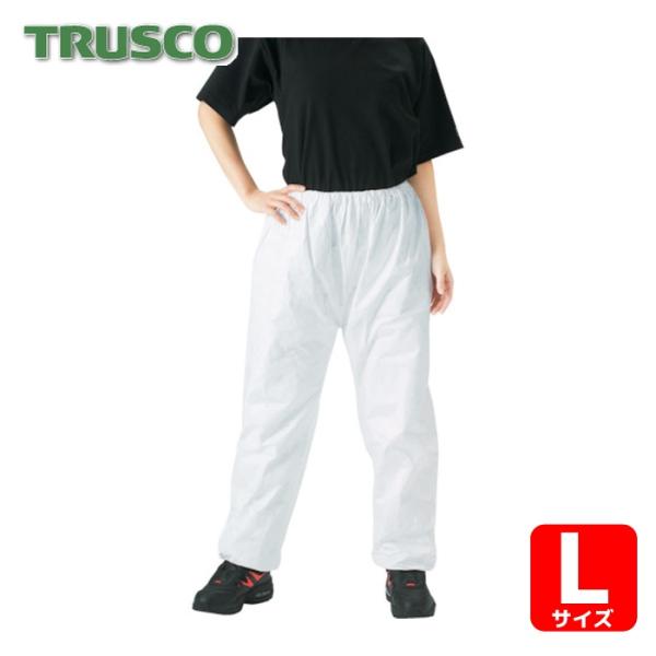 TRUSCO 使い捨て保護服|特長:繊維くずなどの飛散を抑えます。 引張り、引裂き、摩擦に強く、強靱さと柔軟性に優れます。 微細な粉じんや水の浸入に強く、。