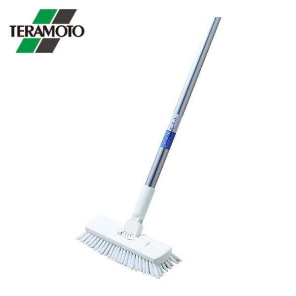 テラモト デッキブラシ|特長:柄が自在に動くので、細かいすき間には縦方向に、低い場所には、柄を寝かせてフラットにと、お掃除の幅が広がります。
