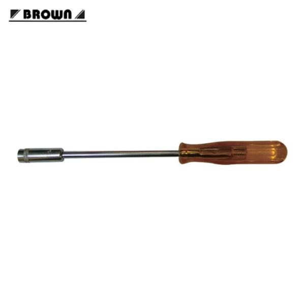 平井工具 BROWN ナットドライバー 対辺7mm 軸長125mm 全長210mm (1本) D-86-7