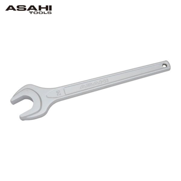 旭金属工業 ASH SSP0026 丸形片口スパナ強力タイプJISH(メッキ)26mm (1丁)