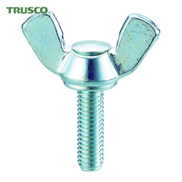 トラスコ TRUSCO 圧造蝶ボルト 2種 ユニクロ M4×10 26個入 (1Pk) B39-0410