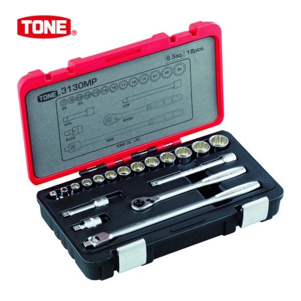 TONE トネ 3130MP ソケットレンチセット 差込角9.5mm 18点セット (1S)