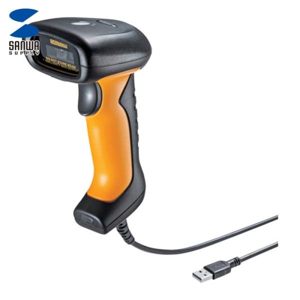 サンワサプライ BCR-2D6 2次元バーコードリーダー(1次元・2次元・1D・2D・QR・日本語QR・USB Type-A・液晶画面読取・スタンド付き・IP67) (1個)