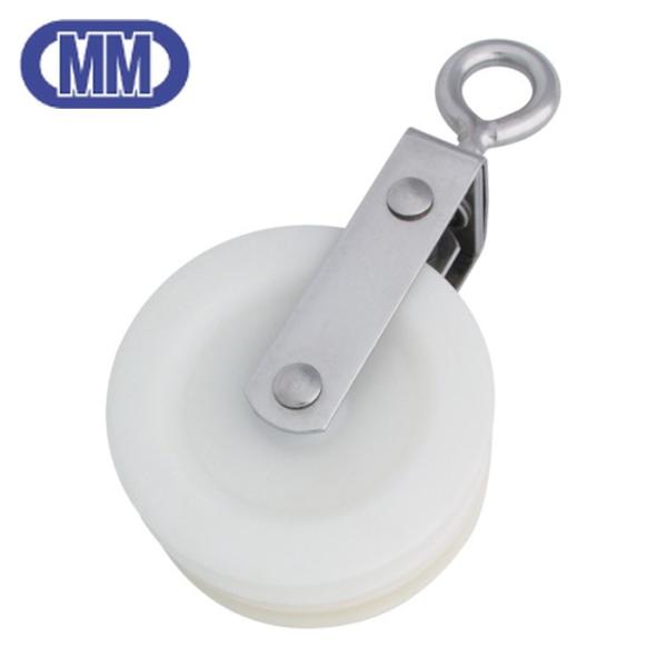 特長●軽量の滑車です。用途●ロープ用調整滑車として。