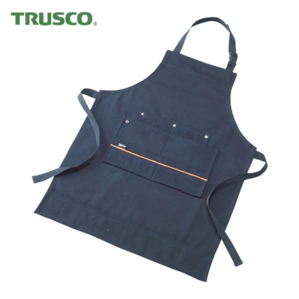 TRUSCO エプロン|特長:フッ素加工とアクリルコーティングにより、はっ水・防汚性を高めています。 ナイロン織布(ナイロン420d)で発泡ポリエチレンシートを挟み込んだ材料を使用しています。 作業中の油・ホコリなどの汚れ、こすれから作業服...