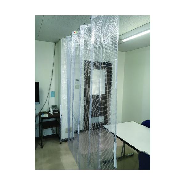 ユタカメイク シート 簡易間仕切り防炎・制電 2m×3m クリア (1枚) B