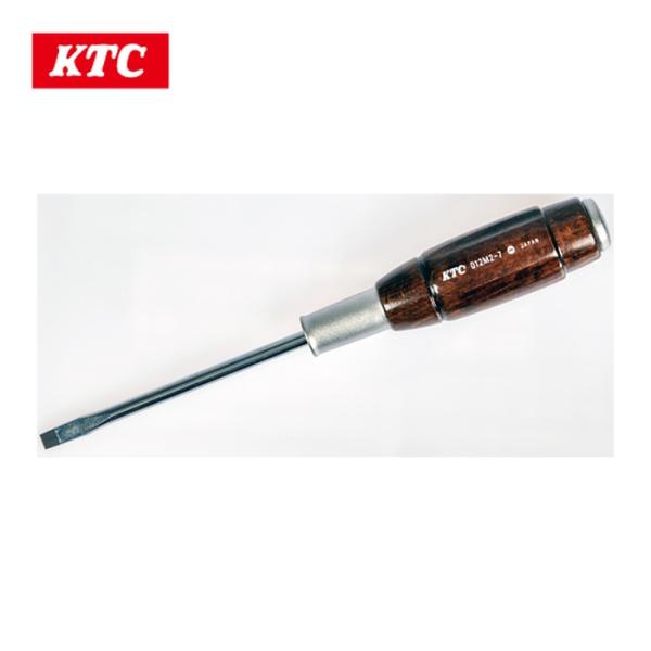 KTC 京都機械工具 D12M2-7 木柄ドライバ マイナス貫通タイプ 刃先7マイナス 軸長125mm (1本)