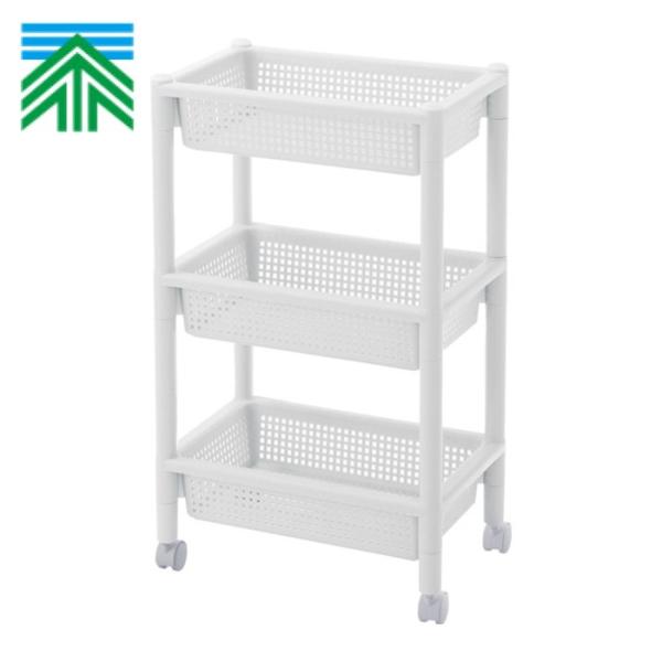 特長●丈夫でお手入れのしやすいプラスチック製3段タイプのワゴンです。●バスケット棚はA4サイズがスッキリ収納でき、デスクサイドでも便利です。●リビングやキッチン、デスク周りなど場所を問わずお使いいただけます。●キャスター付きで移動もラクラク...