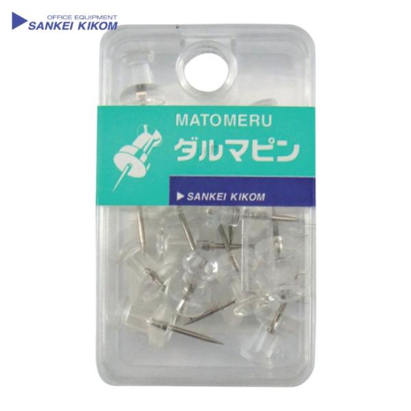 サンケー ダルマピン 透明 （18個入） (1箱) 品番：MPDR-01T