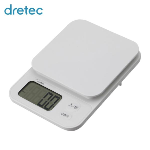 ドリテック dretec デジタルスケール「ブランジェ」1kg ホワイト (1台) KS-629WT