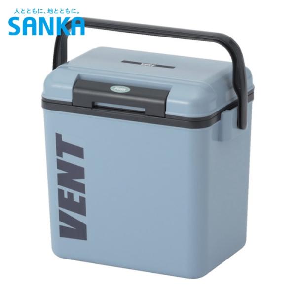 他サイト： SANKA サンカ クーラーボックス 7.6L レジャークーラー バン セレーノ #10 アッシュブルー シボ (1個) 品番：SVES-#10BLの商品画像