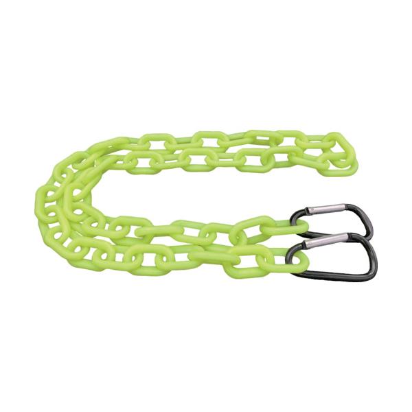 特長●指定寸法にカットしたプラスチックチェーンです。●両側にカラビナフックを取り付けてます。用途●進入禁止、境界用の仕切りに。