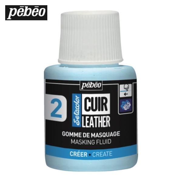 特長●革専用のマスキング液です。●マスキングしたい箇所にペイントやドローイングします。●厚塗りで2回塗りしてください。●乾燥したら（約30分程度-厚塗りの度合による）、セタカラーレザーペイントを上から塗り、乾燥後、指でマスキング液を剥がすと...