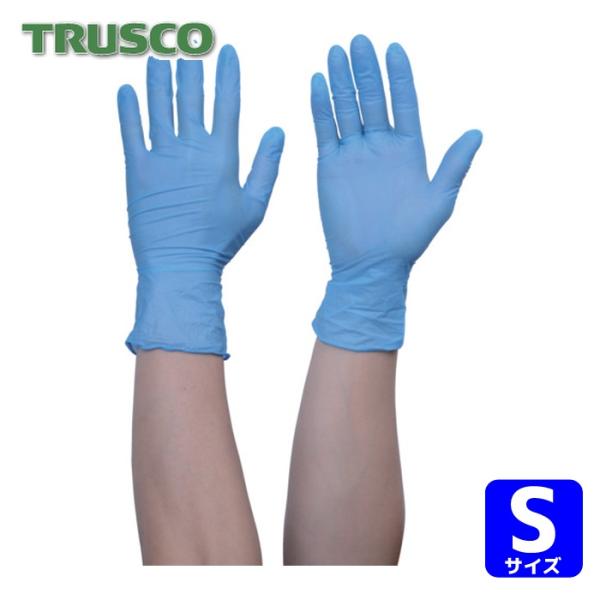 トラスコ TRUSCO まとめ買い 使い捨てニトリル手袋TGスタンダード 0.08粉無青S 100枚 10箱 (1S) TGNN08BS10P