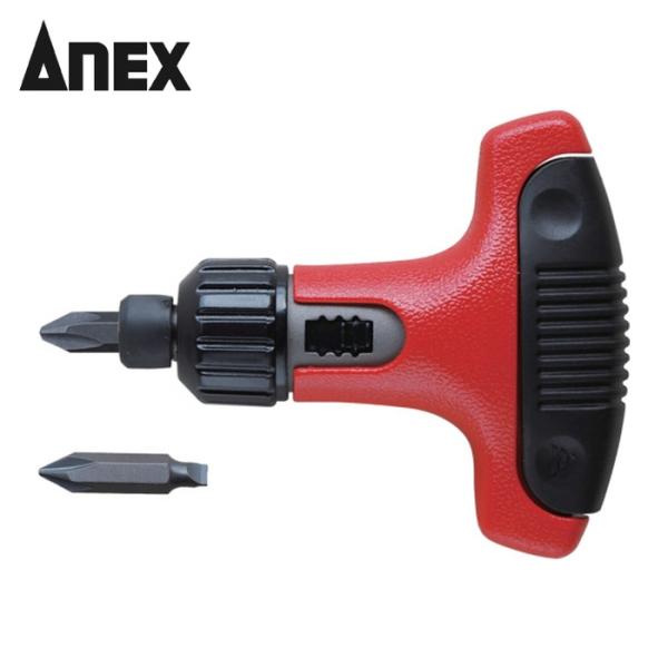 アネックス ANEX 370 ビット収納型 T型ラチェットドライバー (1個)