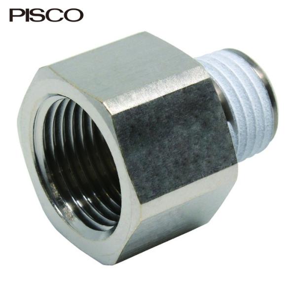 PISCO ピスコ PF02-03 チューブフィッティング 延長継手ブッシュ おねじR1/4 めねじRc3/8 (1個)