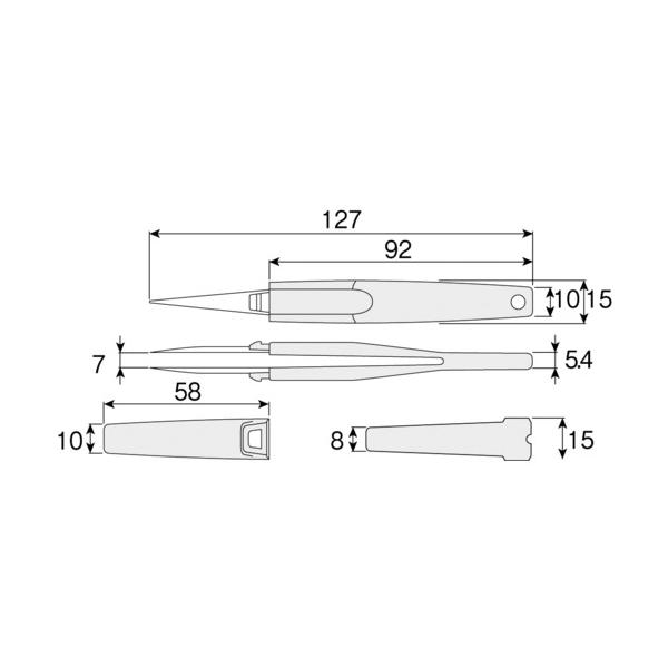 �z�[�U�� HOZAN P-881-ESD ESD�O���b�v�s���Z�b�g (1�{) ���i�摜2