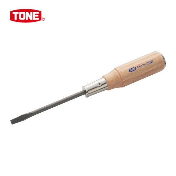 TONE トネ MD-200 貫通ドライバー(木柄) (-)1.1X9.0 (1本)