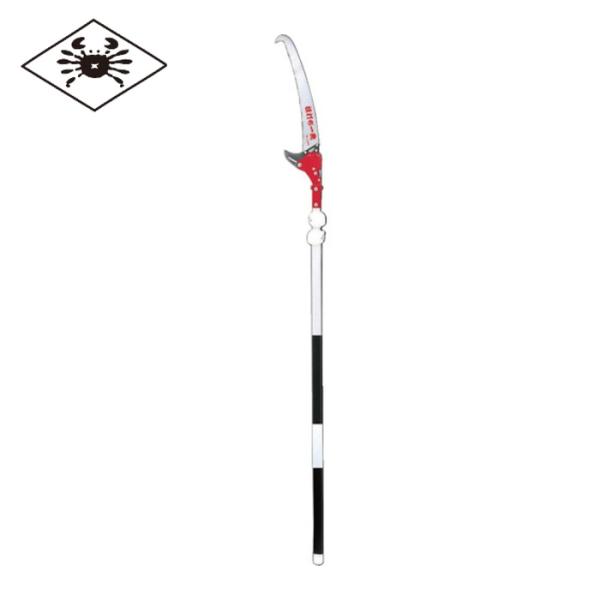 ニシガキ 鋸(伸縮式)|特長:刃先衝撃焼き入れにより3倍永切れします。 折りたたみ式のため収納に便利です。 刃先角度が5段階に変わります。