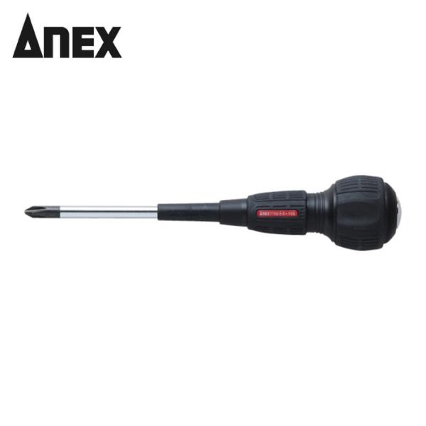 アネックス ANEX 7750-F-2-100 スリットパワー貫通ドライバー +2×100 フック付 (1本)