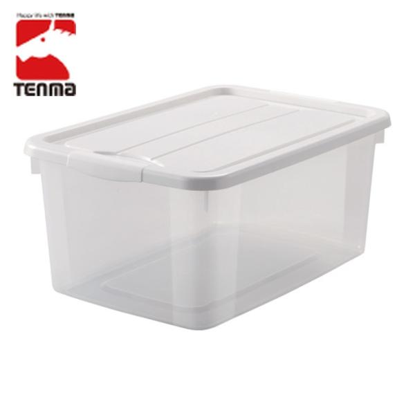 他サイト： 天馬 TENMA 収納ケース フタ付き PRXフリーボックス50浅型W 35×51×23 (1個) 品番：811000117の商品画像