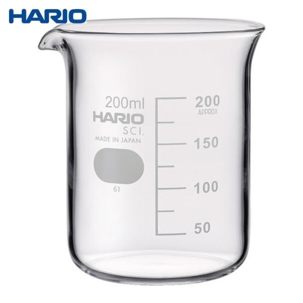 ハリオ HARIO ビーカー 目安目盛付 200ml (1個) B-200-SCI