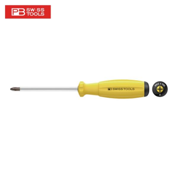 PBスイスツールズ 8190-0-60ESD スイスグリップ・プラスドライバー 全長140 サイズ#0 (1本)
