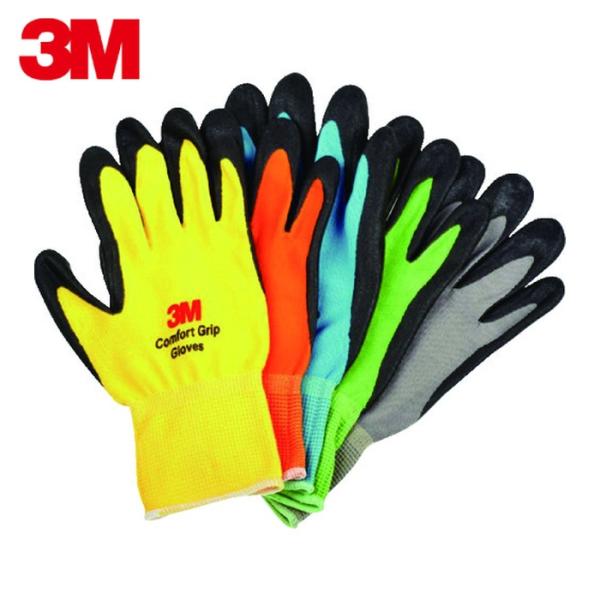 3M スリーエム GLOVE 5SET M 一般作業用コンフォートグリップグローブ 5色セット Mサイズ (1S)