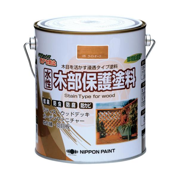 他サイト： ニッぺ 水性木部保護塗料 1.6L ライトオーク HXY005-1.6 (1缶) 品番：4976124544347の商品画像