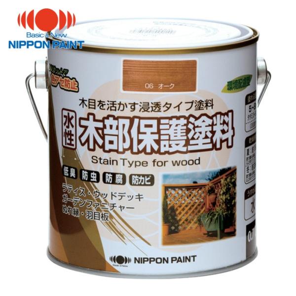 他サイト： ニッぺ 水性木部保護塗料 0.7L オーク HXY006-0.7 (1缶) 品番：4976124544156の商品画像