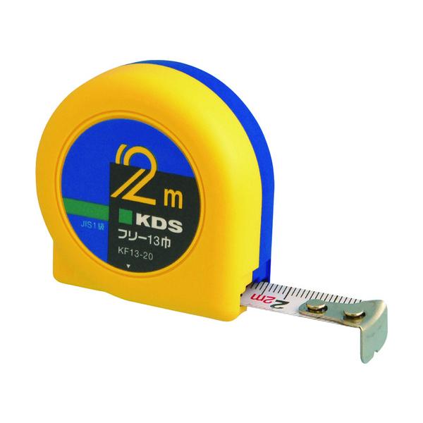 【仕様】●テープ長さ(m)：2●テープ幅(mm)：13●水平保持(m)：1.2●目盛仕様：JIS1級メートル目盛●爪仕様：0点補正移動爪●0点補正移動爪：○●455ピッチ表示：○●ショックアブソーバー：なし●色：イエロー＆ブルー●テープ色：...