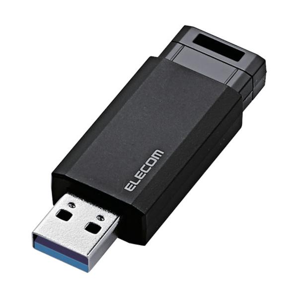 ＥＬＥＣＯＭ　ＵＳＢ３．１（Ｇｅｎ１）対応　ノック式ＵＳＢメモリ　６４ＧＢ　ブラック MF-PKU3064GBK≪在庫限り≫