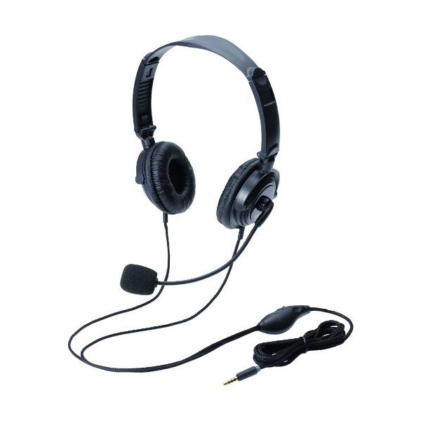 ＥＬＥＣＯＭ　ヘッドセット　４極両耳折り畳み　オーバーヘッドタイプ　ブラック HS-HP20TBK