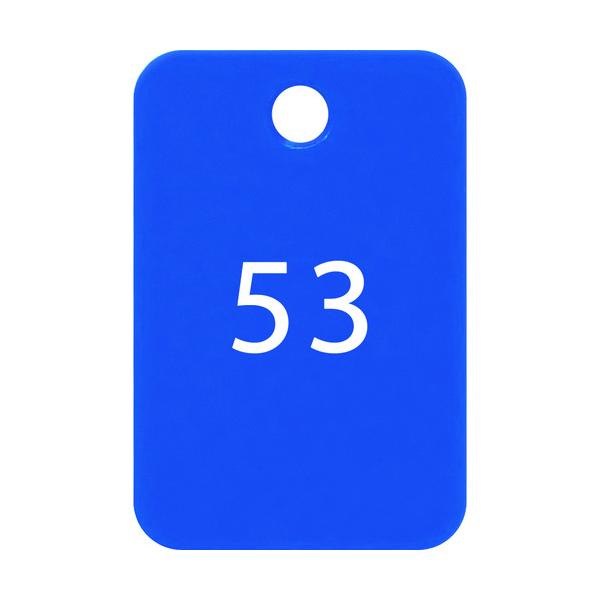 【仕様】●色：青●内容：51〜75番●縦(mm)：60●横(mm)：40●厚さ(mm)：2.7●穴径(mm)：φ6.5●サイズ(mm)：40×60×2.7●入数：25枚●大●サイズ(mm)：W40XD60XH2.7●GNPエコ商品ねっと掲載...