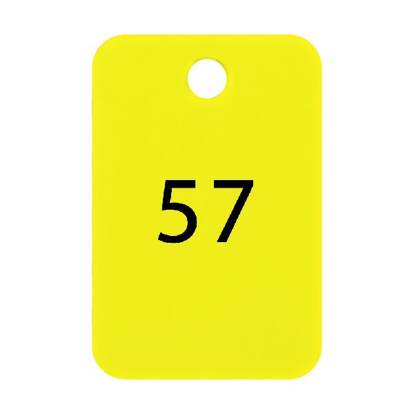【仕様】●色：黄●内容：51〜75番●縦(mm)：60●横(mm)：40●厚さ(mm)：2.7●穴径(mm)：φ6.5●サイズ(mm)：40×60×2.7●入数：25枚●大●サイズ(mm)：W40XD60XH2.7●GNPエコ商品ねっと掲載...
