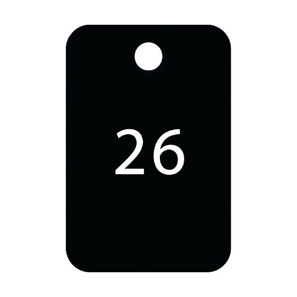 【仕様】●色：黒●内容：26〜50番●縦(mm)：60●横(mm)：40●厚さ(mm)：2.7●穴径(mm)：φ6.5●サイズ(mm)：40×60×2.7●入数：25枚●大●サイズ(mm)：W40XD60XH2.7●GNPエコ商品ねっと掲載...