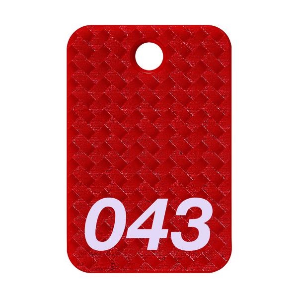 【仕様】●色：赤●内容：26〜50番●縦(mm)：60●横(mm)：40●厚さ(mm)：2.7●穴径(mm)：φ6.5●サイズ(mm)：40×60×2.7●入数：25枚●大●サイズ(mm)：W40XD60XH2.7●GNPエコ商品ねっと掲載...