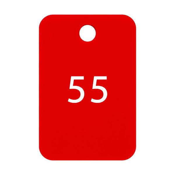 【仕様】●色：赤●内容：51〜75番●縦(mm)：60●横(mm)：40●厚さ(mm)：2.7●穴径(mm)：φ6.5●サイズ(mm)：40×60×2.7●入数：25枚●大●サイズ(mm)：W40XD60XH2.7●GNPエコ商品ねっと掲載...