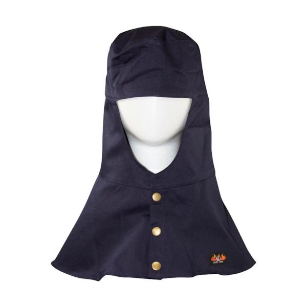 【仕様】●サイズ：M●全長(mm)：450●タイプ：防炎●頭囲×丈(mm)：580×450●色：ネイビー●防炎●JIS L 1091 E法（LOI値29.16）【型番】AX1301 M NV　/　AX1301MNV【商品コード】250480...