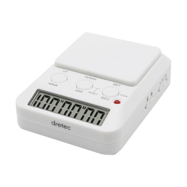 【仕様】●最大計時：タイマー(分)199分59秒、タイマー(時間)199時間59分59秒●最小計時(秒)：1●幅(mm)：60●奥行(mm)：80●高さ(mm)：23●電源(V)：単4形乾電池×2個●色：ホワイト●電源：単4形乾電池×2個●...