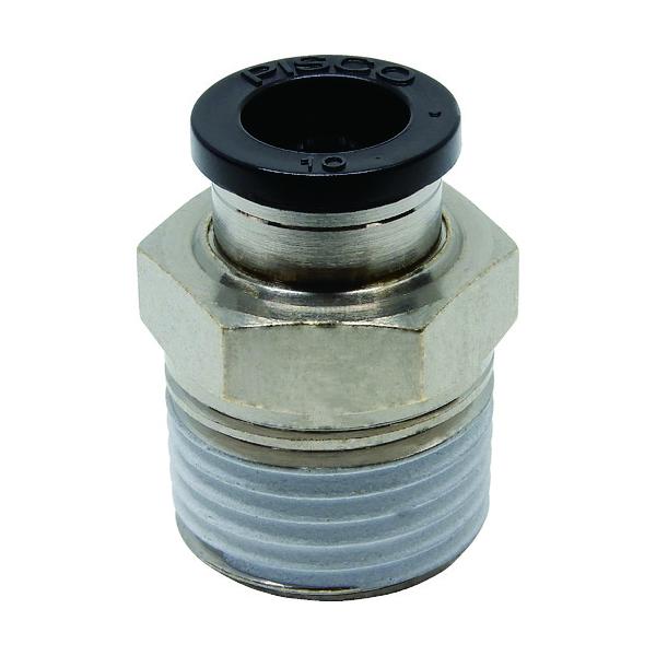 ＰＩＳＣＯ　チューブフィッティング　ストレート　適合外径１０ｍｍ　接続口径Ｒ１／２ PC10-04